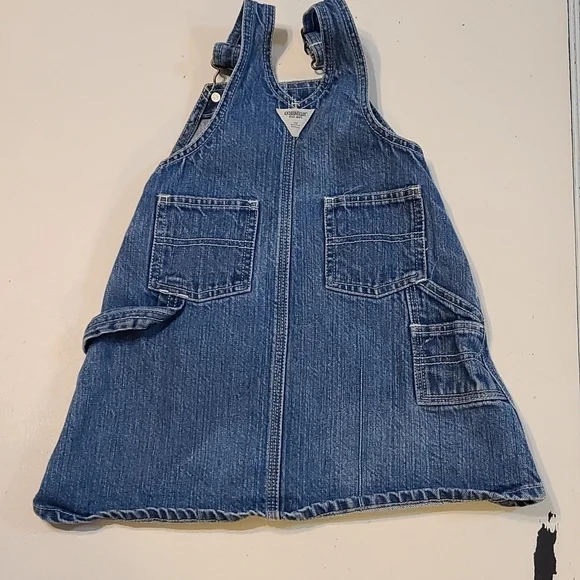 OshKosh Toddler Girl's Denim Overall Dress Pockets Size 24 months EUC - Picture 5 of 10